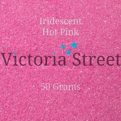 Victoria Street Glitter - Iridescent Hot Pink - Fine 0.008  / 0.2mm (Fuchsia) • £2.99