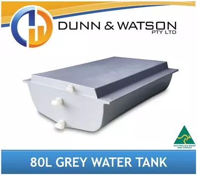 Heavy Duty 80 Litre Poly Grey Water Tank - Camper Trailers Caravans 4x4s 4wds • $260