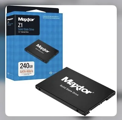 Maxtor Z1 SSD 2.5  SATA III 6Gb/240GB Solid State Drive PS4 Laptop PC GAMING • £29