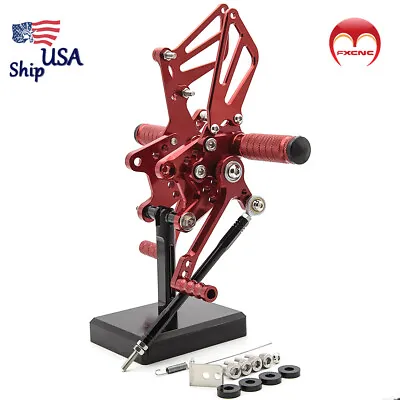 US CNC Rearsets Footpegs Rearset For Suzuki Gsxr 600/750 00-05 GSXR1000 01-04 • $95.99