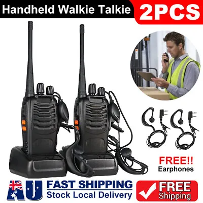 $38.95 • Buy 2pcs Handheld Walkie Talkie BF-888S Two Way Radio 16 Channel USB Rechargeable 5W