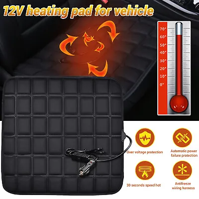 12V Car Seat CushionHeating PadElectric Heated Pad Memory Foam Cushion Warmer • £5.99