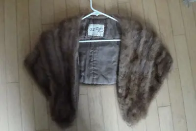 Vtg H.e. Rotter Real  Mink Stole Cape Brown • $31