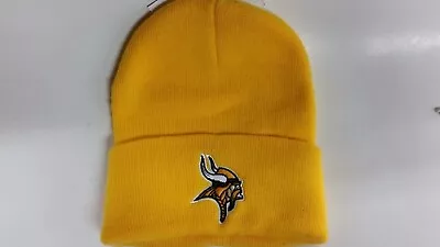 NFL Minnesota Vikings Winter Knit Hat NEW (Yellow Cuffed) • $10.99