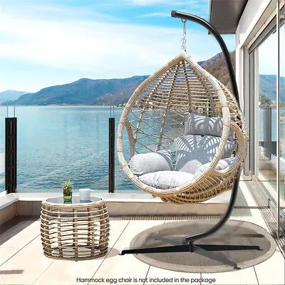 £95.91 • Buy Large Heavy Duty C-stand Hanging Swing Egg Chair Hammock Frame 300 Lb Capacity