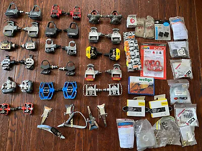 🔥Lot Of Vintage Bike Racing Pedals Parts Mavic Time Ritchey Shimano Look Etc • $465