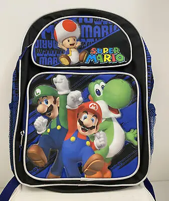 Nintendo Super Mario Bros Backpack~Luigi~Mario~Yoshi 16  Backpack/ School Bag • $18.74