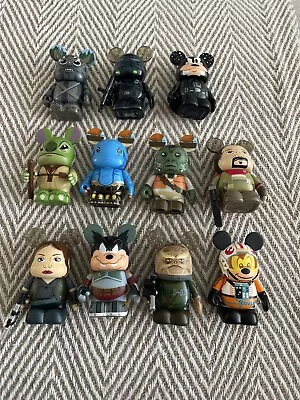 Disney Vinylmation 3  Star Wars Figure Bundle X10 • Yoda Stitch Darth Goofy Etc • $107.36