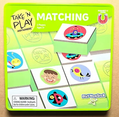 Take 'N' Play Anywhere - MATCHING GAME ~ 36 Magnetic Playing Pieces ~ Travel Tin • $4.95