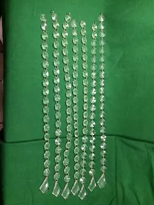 Lot 7 Unique Vintage Plastic Prism Strands 21  Long Up To 147 Crystals • $9.99