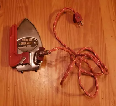 Vintage Goldenbell Travel Iron Cloth Cord 110V 250W Tested • $20