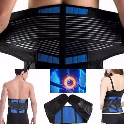 £9.95 • Buy Neoprene Double Pull Lumbar Lower Back Support Belt Brace Posture Pain Relief 
