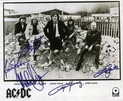 AC/DC Signed Photograph - Rock Group - Signed By 5 - Preprint • £6