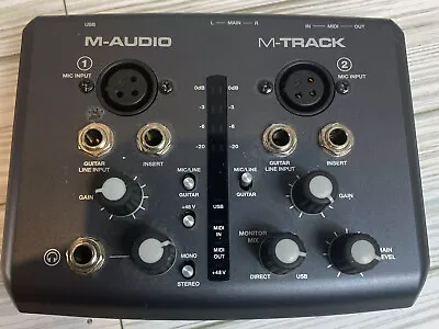 M-Audio M-Track 2 Channel USB Audio Interface/Professional Recording/untested • $35.99