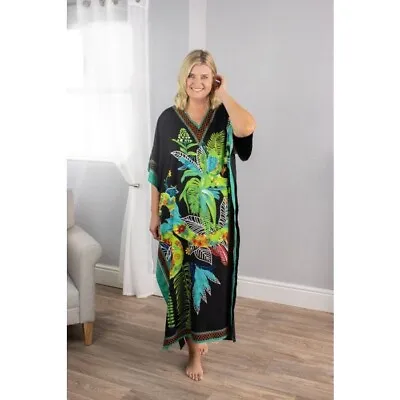 Dress Women Boho Kaftan Maxi Plus Size Sundress Kimono Beach Caftan • $32