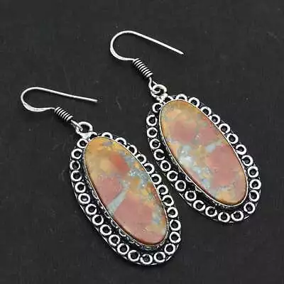 Brecciated Mookaite Drop Dangle Earrings Jewelry Wedding Gift 2.08  E-2577 • $2.99