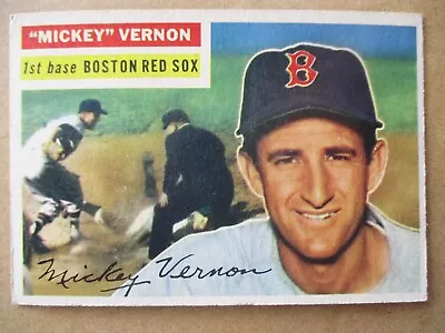 1956 Topps  MICKEY  VERNON CARD Card #228 Boston Red Sox • $8