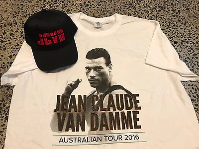 JEAN CLAUDE VAN DAMME TEE SHIRT & CAP BLOOD SPORT UNIVERSAL SOLDIER Size Medium • £37.19