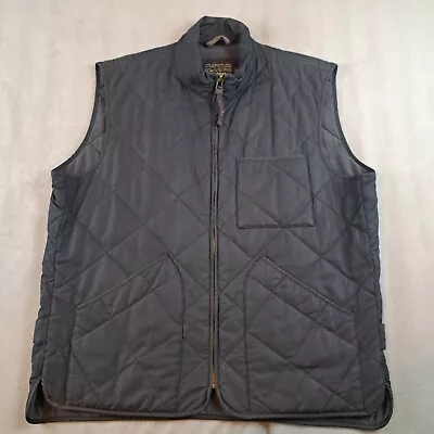 J. Crew Mens XL Quilted Vest Thermore Thermal Insulated Zip Navy Blue • $37.95
