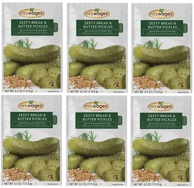 (6) Mrs Wages W659-J6425 6.2 Oz Zesty Bread N' Butter Pickle Mix Seasoning • £32.05