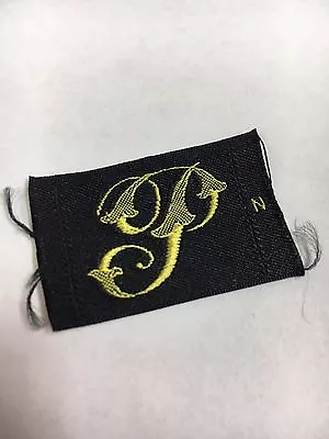 Antique Letter P Monogram Initial Sewing Patch Gold Black Font A3 • $12.99