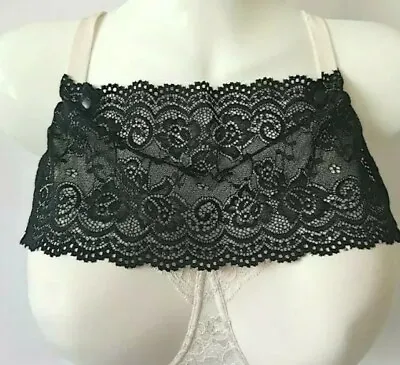 Modesty Panel Quality French Stretch Lace Black . Small Medium Large • £6.49