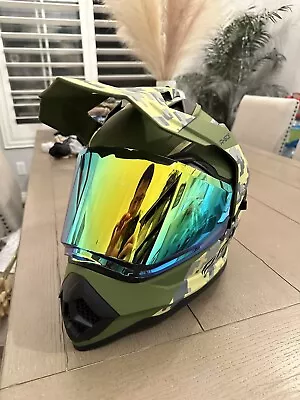 Sun Visor DOT Dual Sport Motocross Helmet Dirt Bike ATV Snowmobile Universal • $69