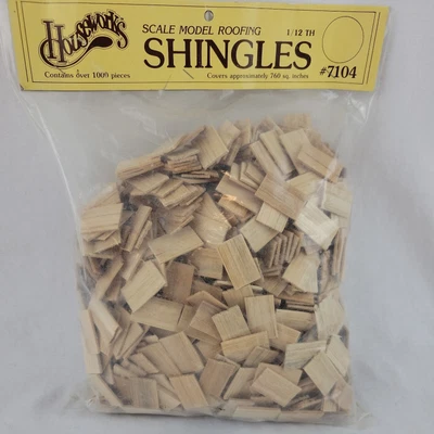 $48.95 • Buy Houseworks Roofing Shingles 1000 Piece Scale Model 1/12th Dollhouse 7104 NEW