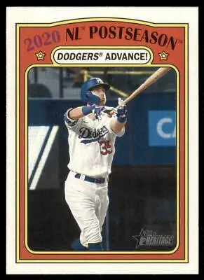 2021 Topps Heritage Base Baseball Card #25 Cody Bellinger Los Angeles Dodgers • £1.15