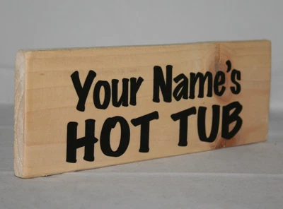 £6.95 • Buy Personalised Words Name HOT TUB Outside Garden Patio Lawn Bar BBQ Sign Plaque
