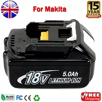 For Makita 18V Battery 5.0Ah BL1830 BL1850 BL1860 For LXT Cordless Tools LED • £17.89