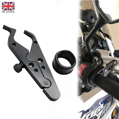 Universal Cruise Control Aluminum Motorcycle Throttle Lock Assist W/ Rubber Ring • £6.28