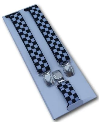 £9.49 • Buy Rude Boy Ska Two Tone Black  25mm Thin Adjustable Braces