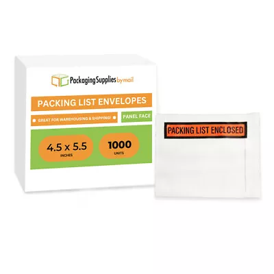 4.5  X 5.5  Panel Face Packing List Enclosed Envelopes Self Adhesive 1000 Pcs • $28.91