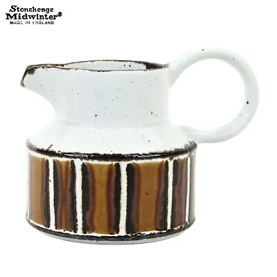 Midwinter Stonehenge EARTH 12oz Creamer Pitcher Brown Rust Oatmeal England • $17.95