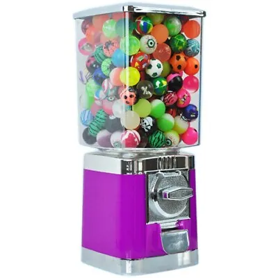 Purple Retro 50p Coin Operated Gumball  Bouncy Balls Gobstopper Vending Machine • £58.99