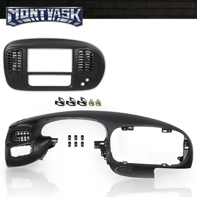 Dash Pad Dashboard & Dash Radio Bezel Black Fit For 97-03 Ford F150 Expedition • $124.89