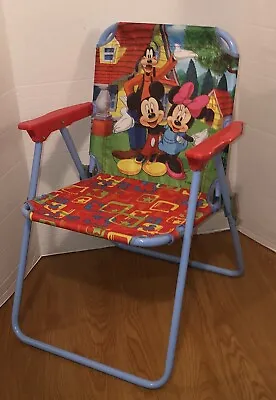 Disney Mickey Minnie Mouse Goofy Child Size Folding Patio Lawn Chair Just Kids • $20.69