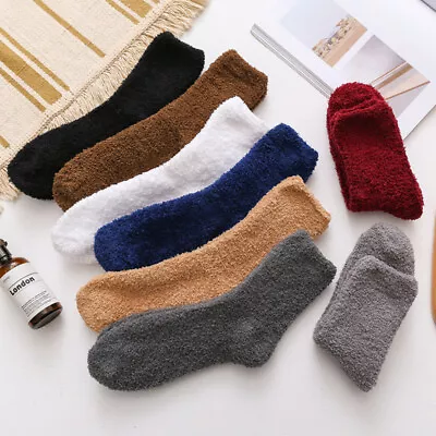 Mens Bed Socks Lounge Sock Thick Warm Winter Cosy Feet Brushed Thermal Fleec  * • $3.43