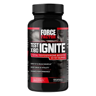 FORCE FACTOR Test X180 Ignite Capsules - Increase Testosterone Levels In Men • $14.17