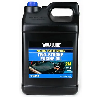 OEM Yamaha Marine Outboard YamaLube 2M Marine 2-Stroke Oil 2.5 Gallon • $196.99