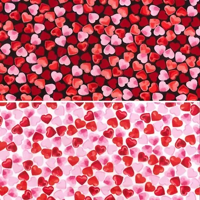 £3.65 • Buy 100% Cotton Poplin Fabric Rose & Hubble Valentines Love Hearts Romance