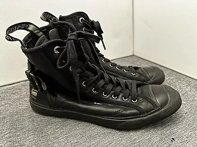 RAre G STAR RAW  Mens Leather Biker Boots  Size 8 • $49.50