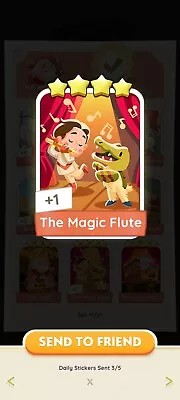 Ky Monopoly Go Magic Flute Four Star Sticker⭐️ Set 11 Mr Mozart Ky1 • $3