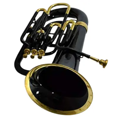 3 Valve Black Lacquered Brass Bb Euphonium Nickel Plated With Hard Case By Zaima • $360