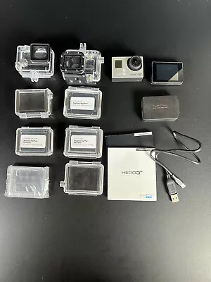 GoPro Hero3+ Camera Bundle Standard And Dive Waterproof Cases LCD Touch BacPac • $119.99