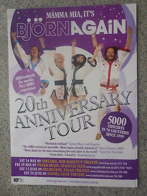 Bjorn Again(abba) May 2009 Australian Tour Poster Mint • $7.96