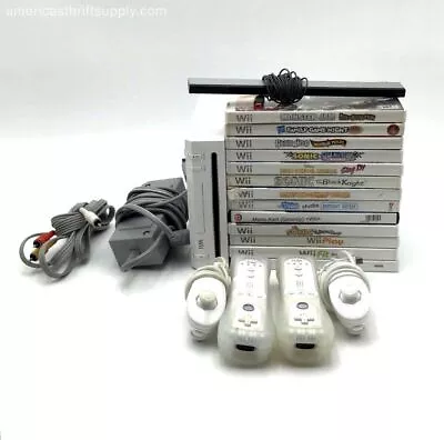 Nintendo Wii  Console White With Video Games & Accessories Lot • $20.50