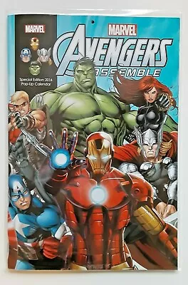 2014 AVENGERS ASSEMBLE 14x9.5  Pop-Up Calendar SEALED Marvel Iron Man HULK Thor • $14.99