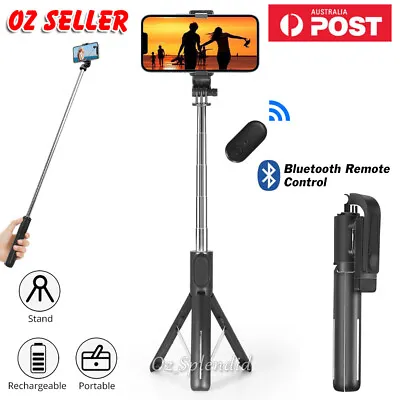 $19.99 • Buy Flexible Tripod Holder Stand Selfie Stick With Bluetooth Remote For Mobile Phone